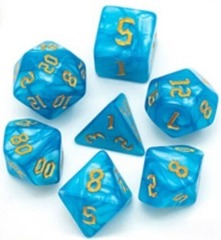Set de 7 dados Macaron - Azul (AC-BL36)